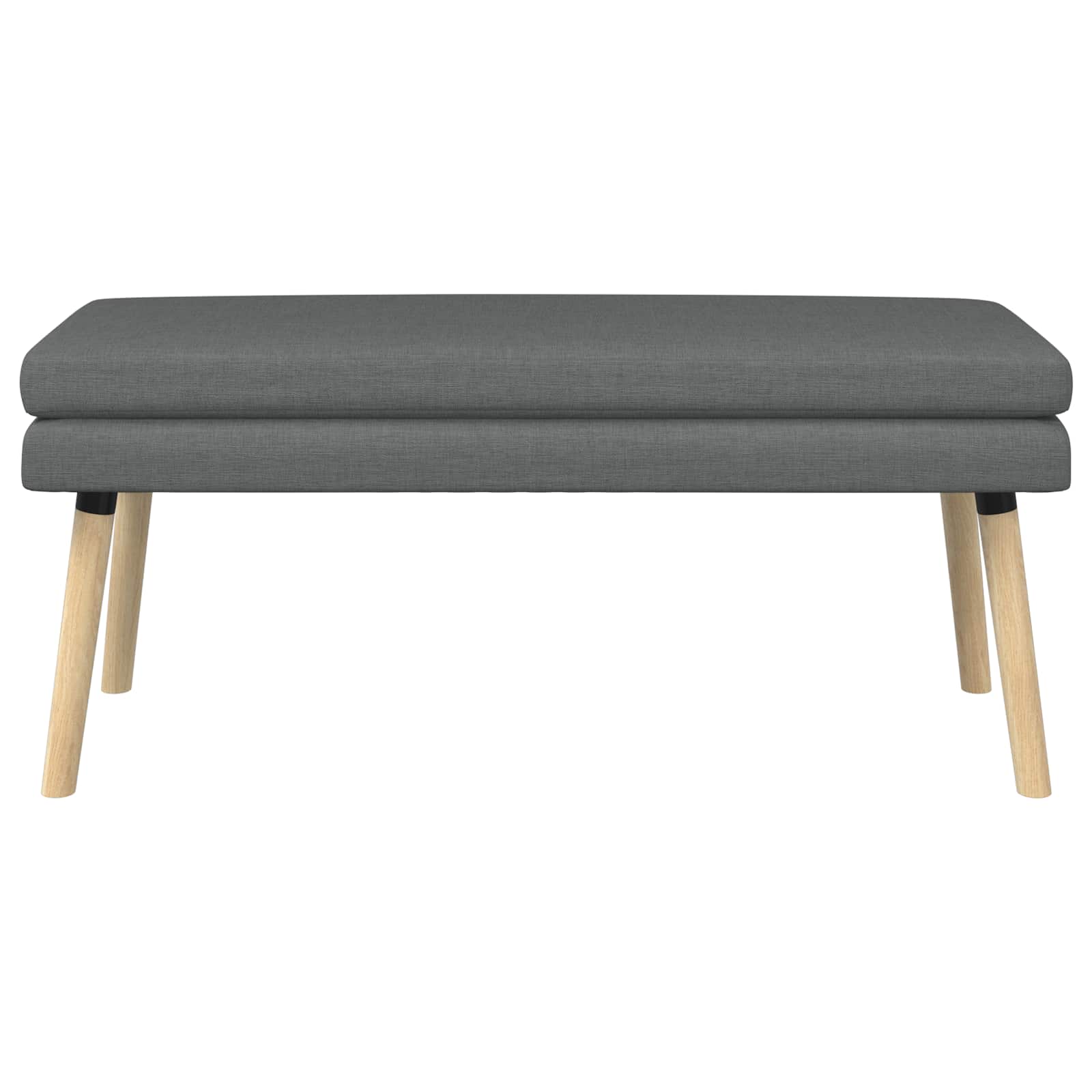 Dobbeltlagret bænk Mørkegrå 110 x 40 x 47 cm Stof