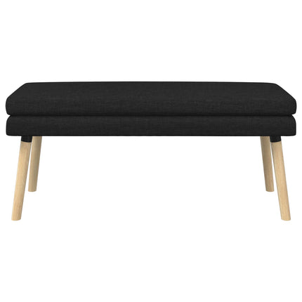 Dobbeltlagret bænk Sort 110 x 40 x 47 cm Stof