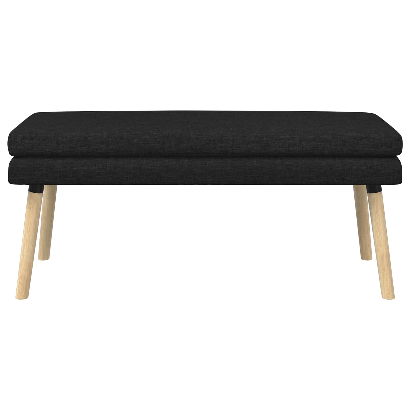 Dobbeltlagret bænk Sort 110 x 40 x 47 cm Stof