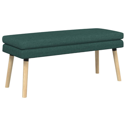 Dobbeltlagret bænk Mørkegrøn 110 x 40 x 47 cm Stof