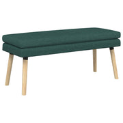 Dobbeltlagret bænk Mørkegrøn 110 x 40 x 47 cm Stof