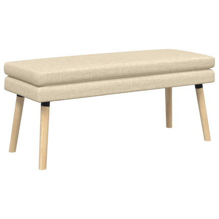 Dobbeltlagret bænk Cremefarvet 110 x 40 x 47 cm Stof