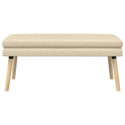 Dobbeltlagret bænk Cremefarvet 110 x 40 x 47 cm Stof