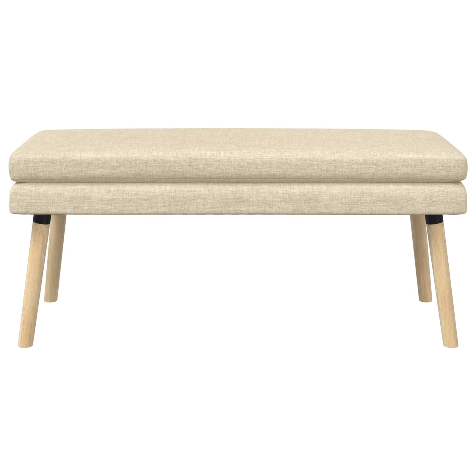 Dobbeltlagret bænk Cremefarvet 110 x 40 x 47 cm Stof