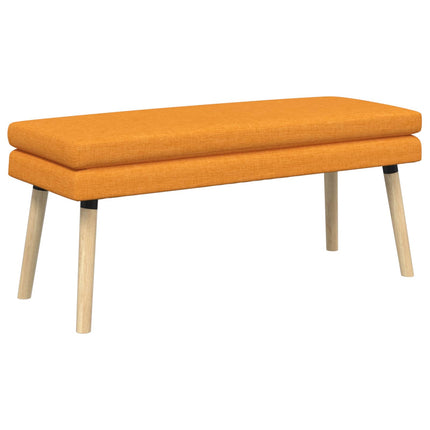 Dobbeltlagret bænk Mørk Gul 110 x 40 x 47 cm Stof