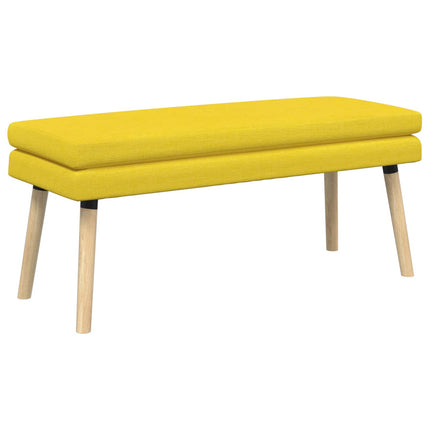 Dobbeltlagret bænk Lys Gul 110 x 40 x 47 cm Stof