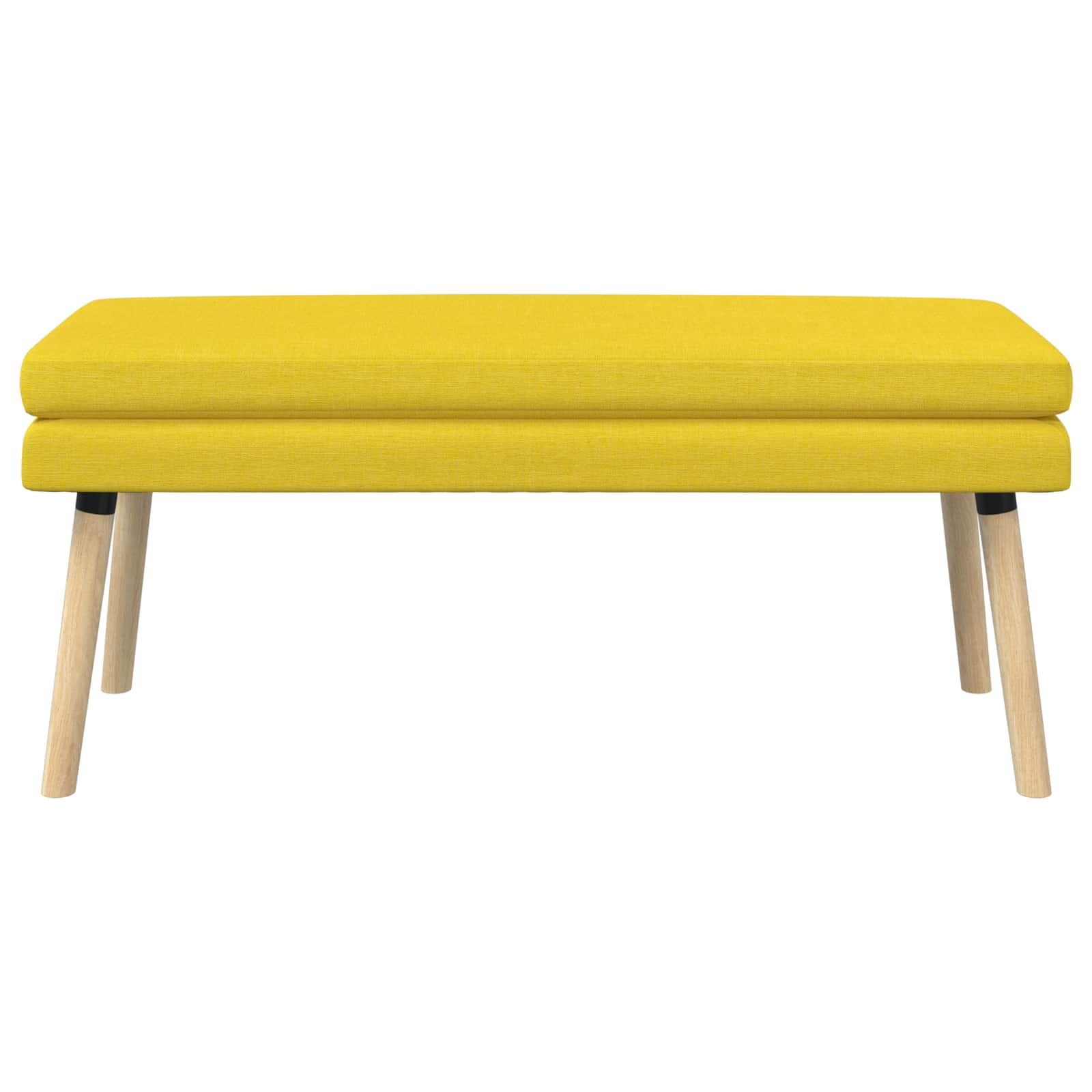 Dobbeltlagret bænk Lys Gul 110 x 40 x 47 cm Stof