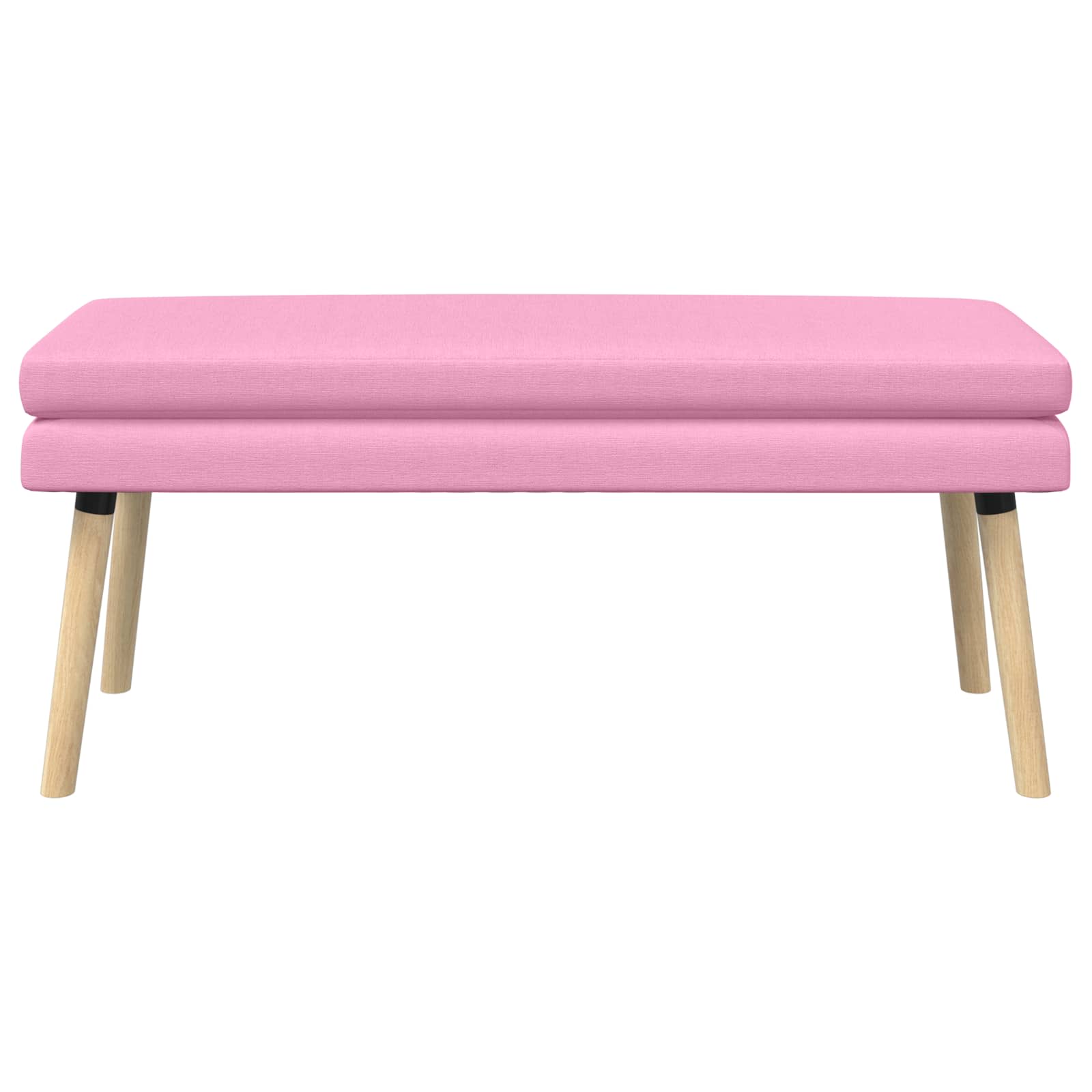 Dobbeltlagret bænk Lyserød 110 x 40 x 47 cm Stof