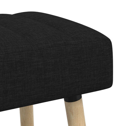 Kanalpuddet Bænk Sort 60 x 40 x 45 cm Stof