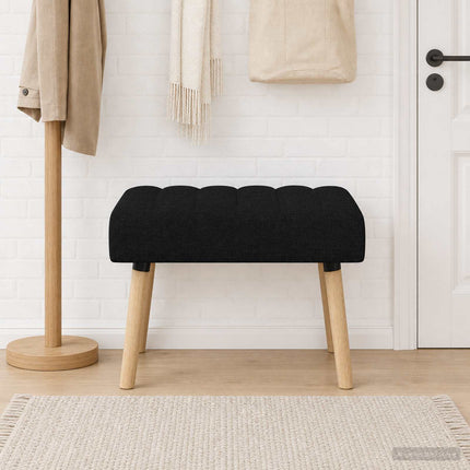 Kanalpuddet Bænk Sort 60 x 40 x 45 cm Stof