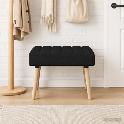 Kanalpuddet Bænk Sort 60 x 40 x 45 cm Stof