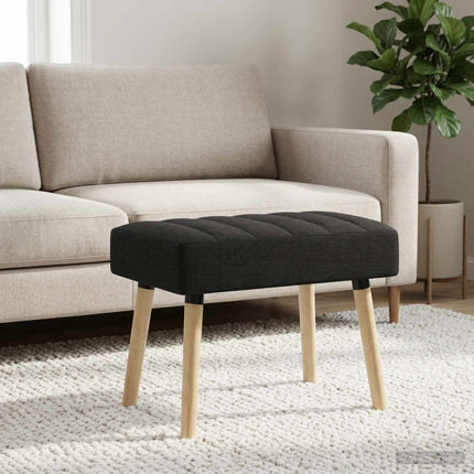 Kanalpuddet Bænk Sort 60 x 40 x 45 cm Stof