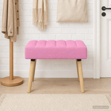 Kanalpuddet Bænk Lyserød 60 x 40 x 45 cm Stof