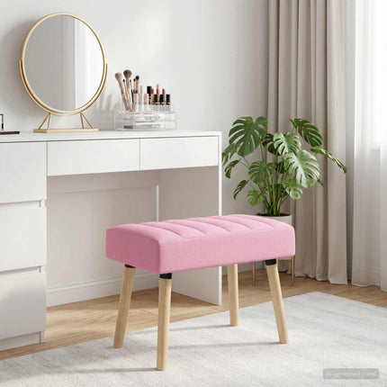 Kanalpuddet Bænk Lyserød 60 x 40 x 45 cm Stof