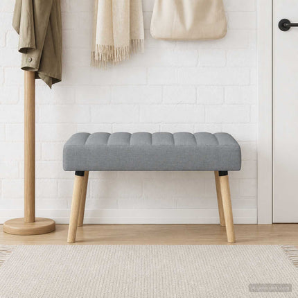 Kanalpuddet Bænk Lysegrå 80 x 40 x 46 cm Stof