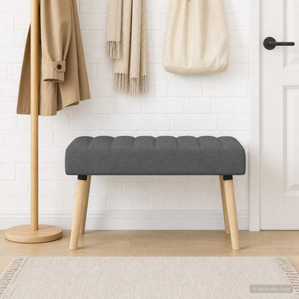 Kanalpuddet Bænk Mørkegrå 80 x 40 x 46 cm Stof
