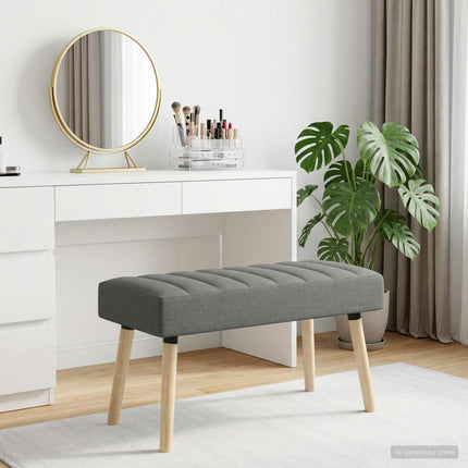 Kanalpuddet Bænk Mørkegrå 80 x 40 x 46 cm Stof