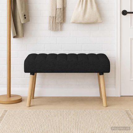 Kanalpuddet Bænk Sort 80 x 40 x 46 cm Stof