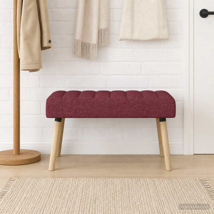 Kanalpuddet Bænk Vinrød 80 x 40 x 46 cm Stof