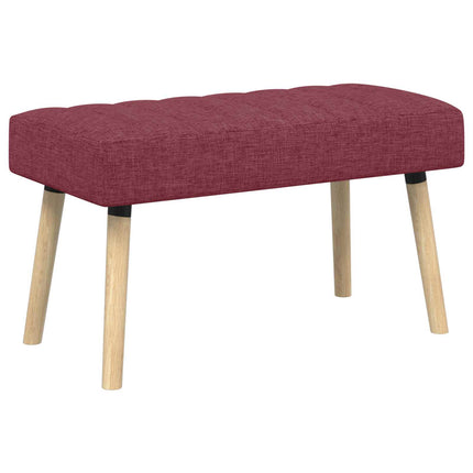 Kanalpuddet Bænk Vinrød 80 x 40 x 46 cm Stof