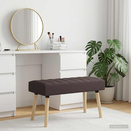 Kanalpuddet Bænk Mørk Brun 80 x 40 x 46 cm Stof