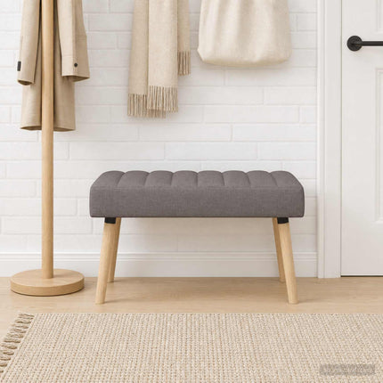 Kanalpuddet Bænk Gråbrun 80 x 40 x 46 cm Stof