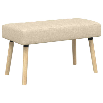 Kanalpuddet Bænk Cremefarvet 80 x 40 x 46 cm Stof