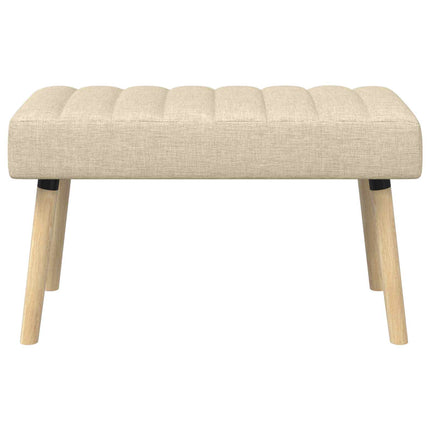 Kanalpuddet Bænk Cremefarvet 80 x 40 x 46 cm Stof