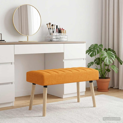 Kanalpuddet Bænk Mørk Gul 80 x 40 x 46 cm Stof