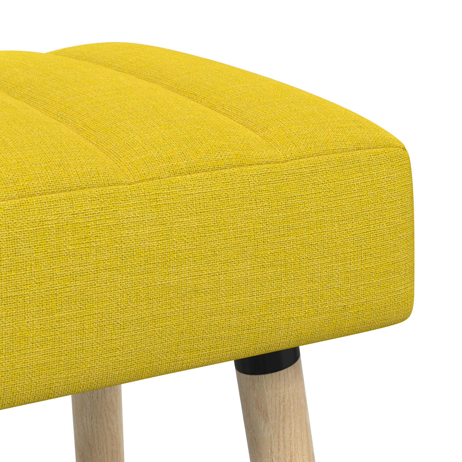 Kanalpuddet Bænk Lys Gul 80 x 40 x 46 cm Stof