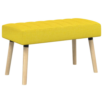 Kanalpuddet Bænk Lys Gul 80 x 40 x 46 cm Stof