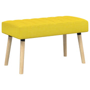 Kanalpuddet Bænk Lys Gul 80 x 40 x 46 cm Stof