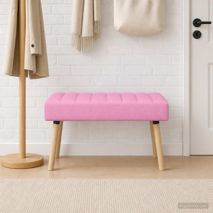 Kanalpuddet Bænk Lyserød 80 x 40 x 46 cm Stof