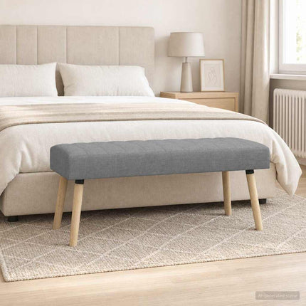 Kanalpuddet Bænk Lysegrå 110 x 40 x 46 cm Stof