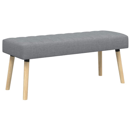 Kanalpuddet Bænk Lysegrå 110 x 40 x 46 cm Stof