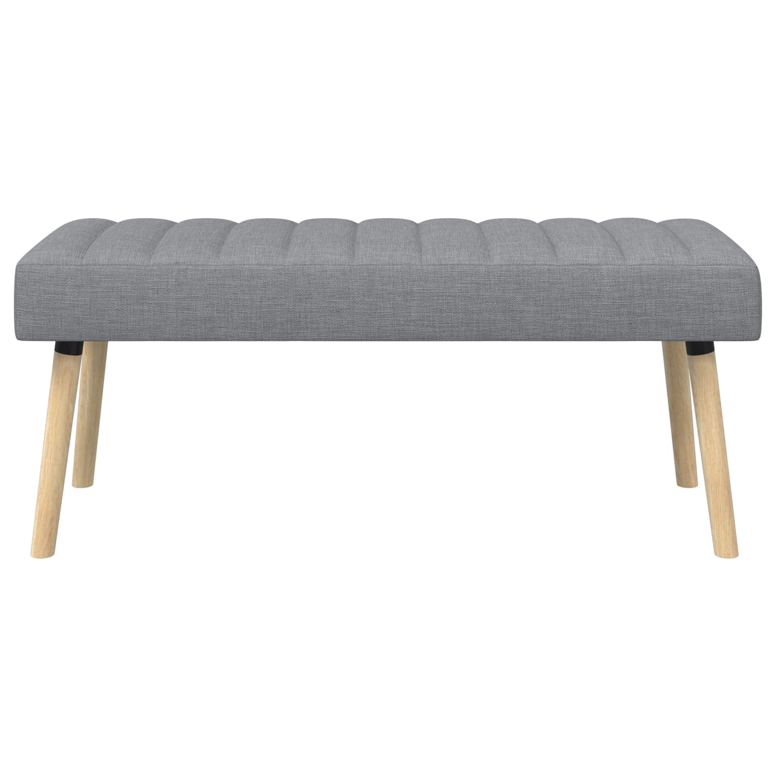 Kanalpuddet Bænk Lysegrå 110 x 40 x 46 cm Stof