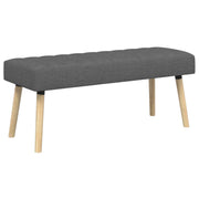 Kanalpuddet Bænk Mørkegrå 110 x 40 x 46 cm Stof