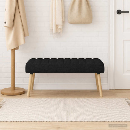 Kanalpuddet Bænk Sort 110 x 40 x 46 cm Stof