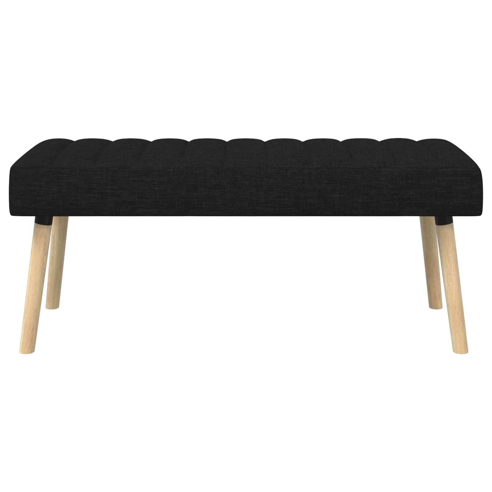 Kanalpuddet Bænk Sort 110 x 40 x 46 cm Stof