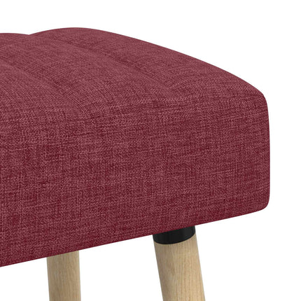 Kanalpuddet Bænk Vinrød 110 x 40 x 46 cm Stof