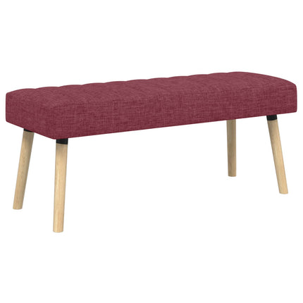 Kanalpuddet Bænk Vinrød 110 x 40 x 46 cm Stof
