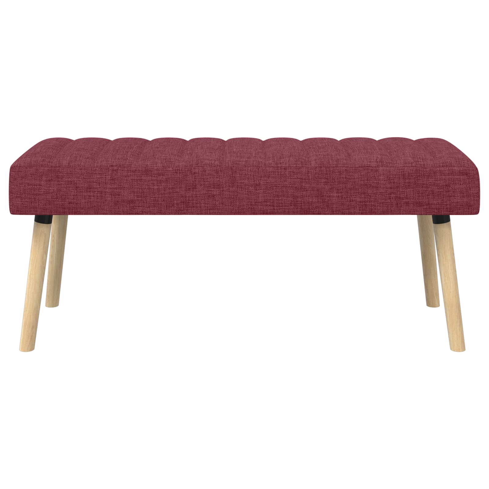 Kanalpuddet Bænk Vinrød 110 x 40 x 46 cm Stof