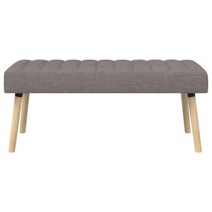 Kanalpuddet Bænk Gråbrun 110 x 40 x 46 cm Stof