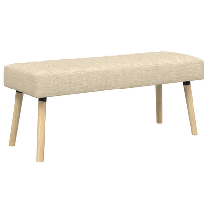 Kanalpuddet Bænk Cremefarvet 110 x 40 x 46 cm Stof