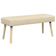 Kanalpuddet Bænk Cremefarvet 110 x 40 x 46 cm Stof
