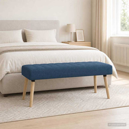 Kanalpuddet Bænk Blå 110 x 40 x 46 cm Stof