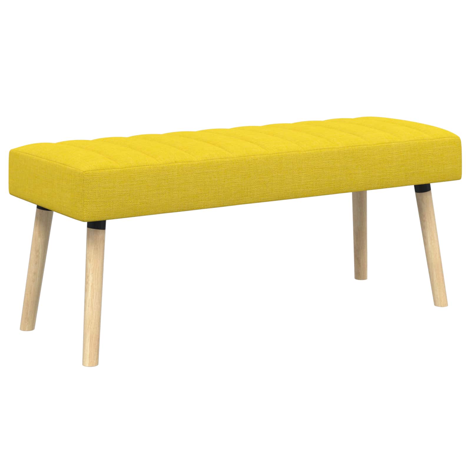 Kanalpuddet Bænk Lys Gul 110 x 40 x 46 cm Stof