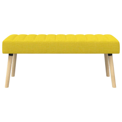 Kanalpuddet Bænk Lys Gul 110 x 40 x 46 cm Stof
