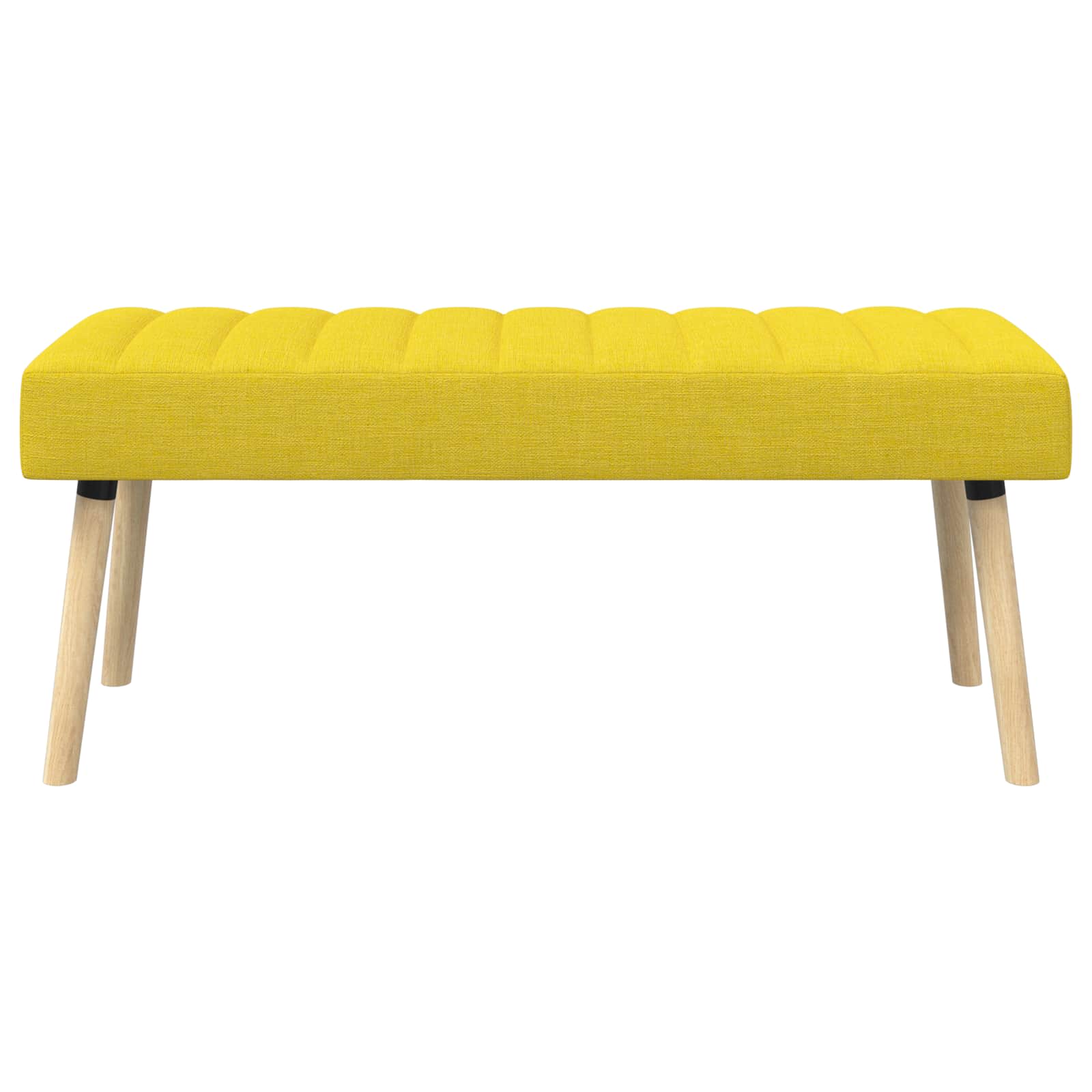 Kanalpuddet Bænk Lys Gul 110 x 40 x 46 cm Stof