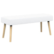 Kanalpuddet Bænk Hvid 110 x 40 x 46 cm Stof
